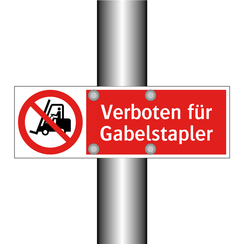 Verboten für Gabelstapler