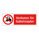 Verboten für Gabelstapler
