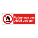 Verbrennen von Abfall verboten