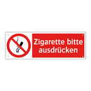 Zigarette bitte ausdrücken