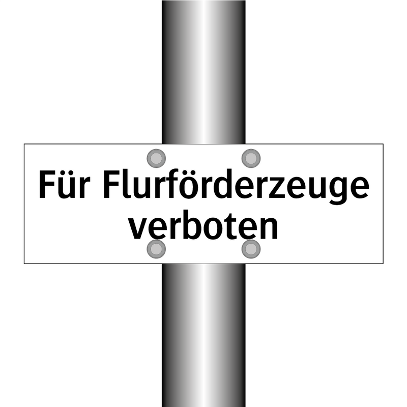 Für Flurförderzeuge verboten