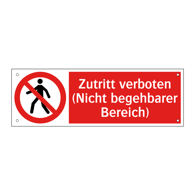 Zutritt verboten (Nicht begehbarer Bereich)