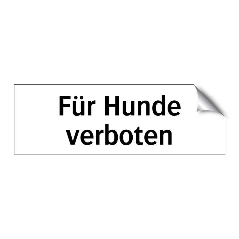 Für Hunde verboten