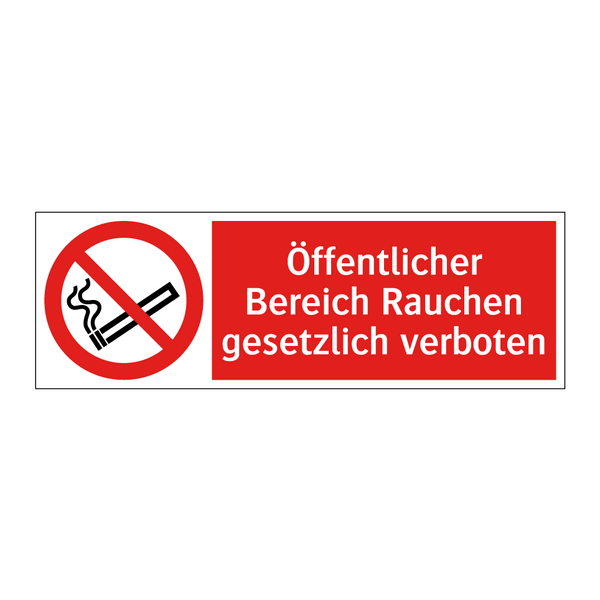 Öffentlicher Bereich Rauchen gesetzlich verboten