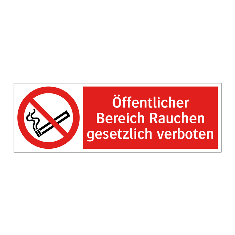 Öffentlicher Bereich Rauchen gesetzlich verboten
