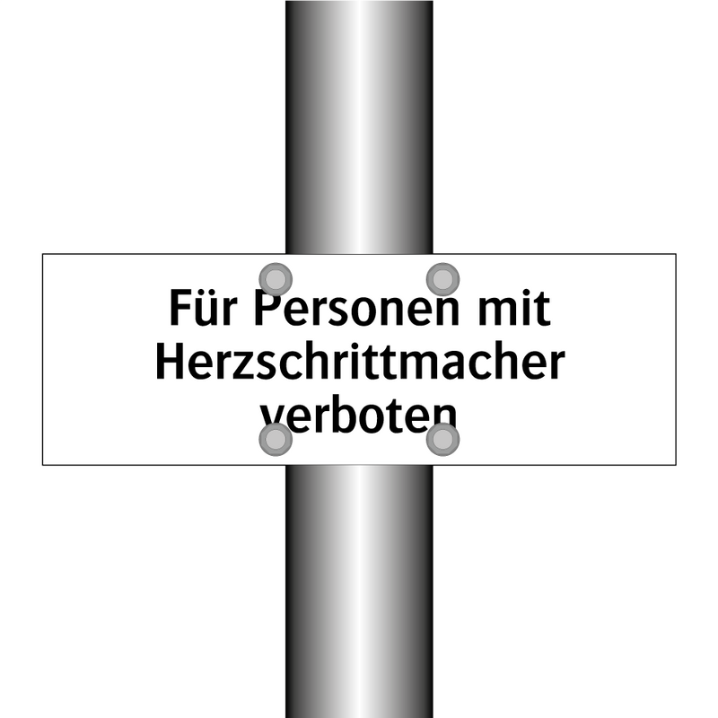 Für Personen mit Herzschrittmacher verboten