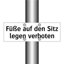 Füße auf den Sitz legen verboten
