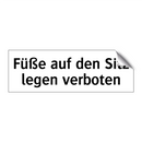 Füße auf den Sitz legen verboten