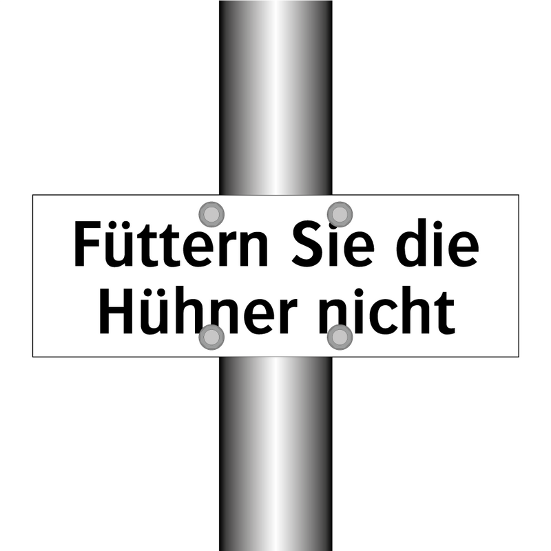 Füttern Sie die Hühner nicht