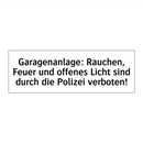 Garagenanlage: Rauchen, Feuer und offenes Licht sind durch die Polizei verboten!