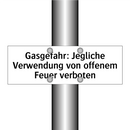 Gasgefahr: Jegliche Verwendung von offenem Feuer verboten