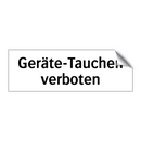 Geräte-Tauchen verboten