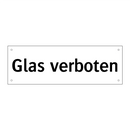 Glas verboten