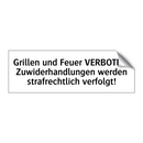 Grillen und Feuer VERBOTEN! Zuwiderhandlungen werden strafrechtlich verfolgt!