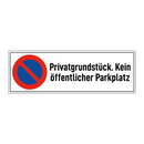 Privatgrundstück. Kein öffentlicher Parkplatz