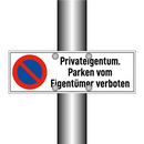 Privateigentum. Parken vom Eigentümer verboten