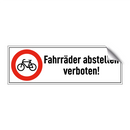 Fahrräder abstellen verboten!