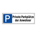Private Parkplätze der Anwohner