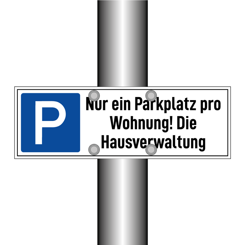 Nur ein Parkplatz pro Wohnung! Die Hausverwaltung