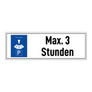 Max. 3 Stunden