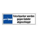 Falschparker werden gegen Gebühr abgeschleppt