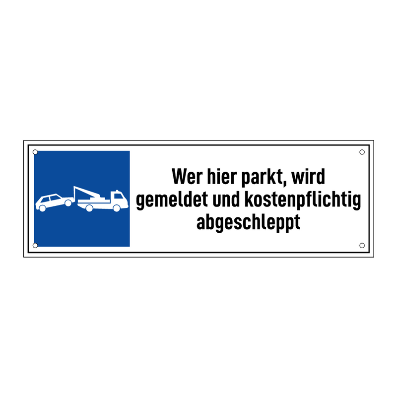 Wer hier parkt, wird gemeldet und kostenpflichtig abgeschleppt