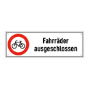 Fahrräder ausgeschlossen