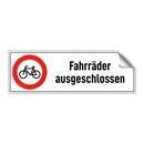 Fahrräder ausgeschlossen