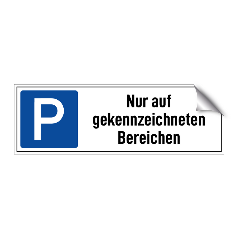 Nur auf gekennzeichneten Bereichen