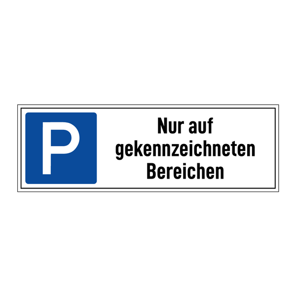 Nur auf gekennzeichneten Bereichen