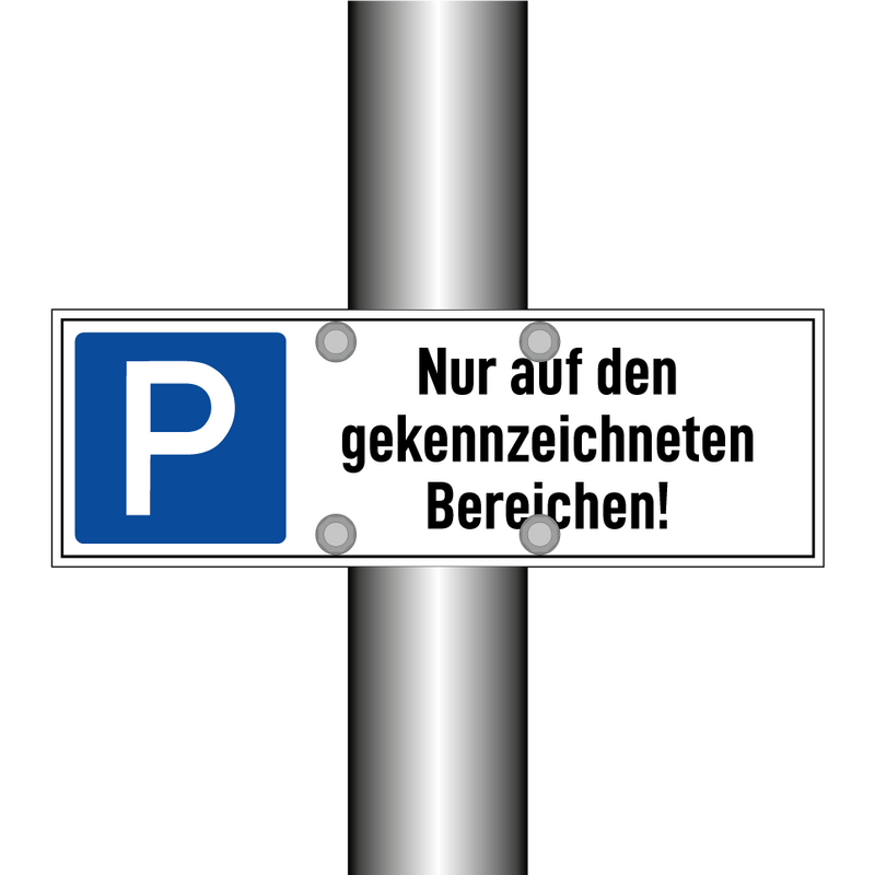 Nur auf den gekennzeichneten Bereichen!