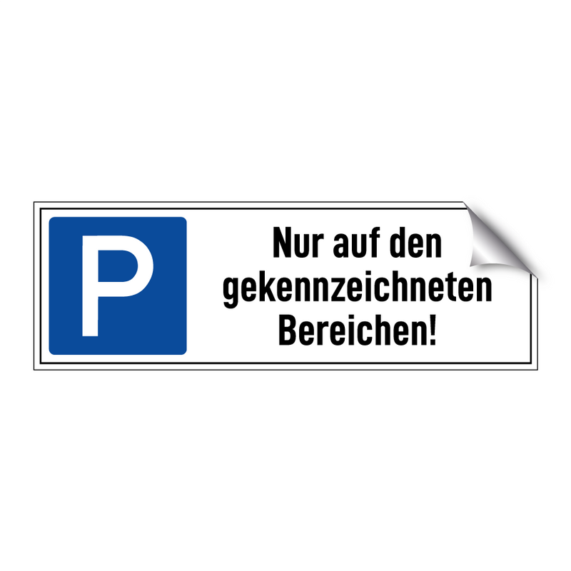Nur auf den gekennzeichneten Bereichen!