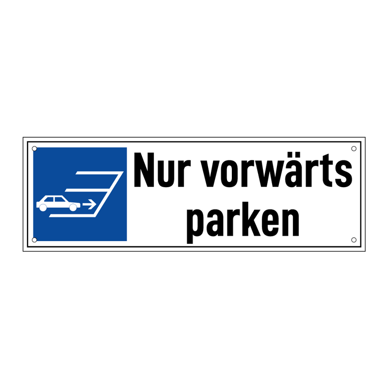 Nur vorwärts parken