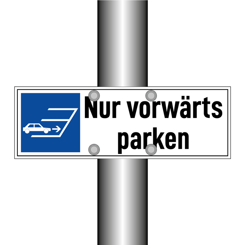 Nur vorwärts parken
