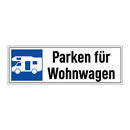 Parken für Wohnwagen