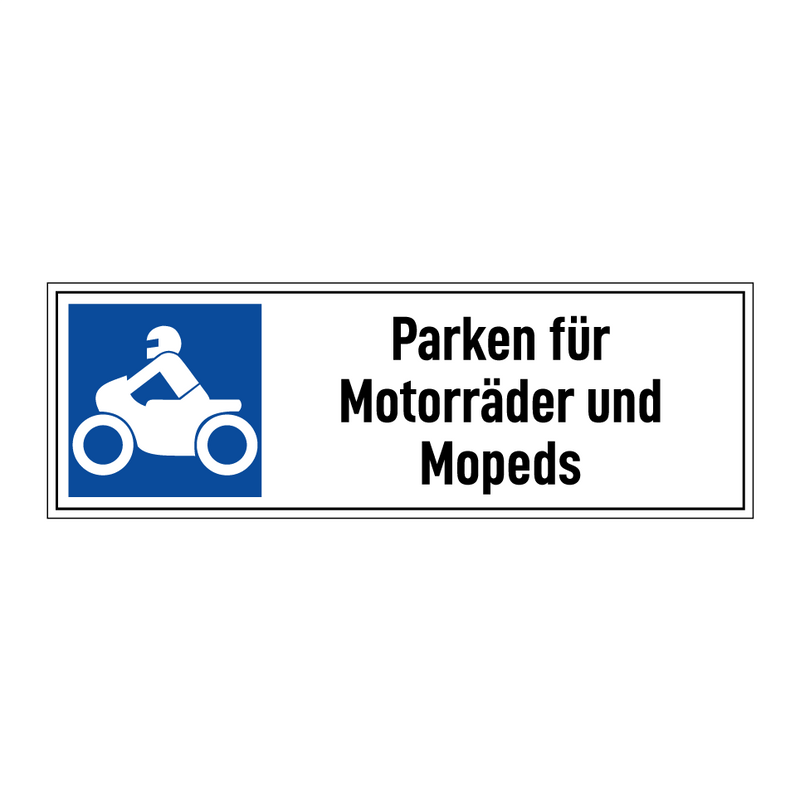 Parken für Motorräder und Mopeds