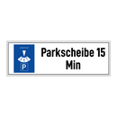 Parkscheibe 15 Min