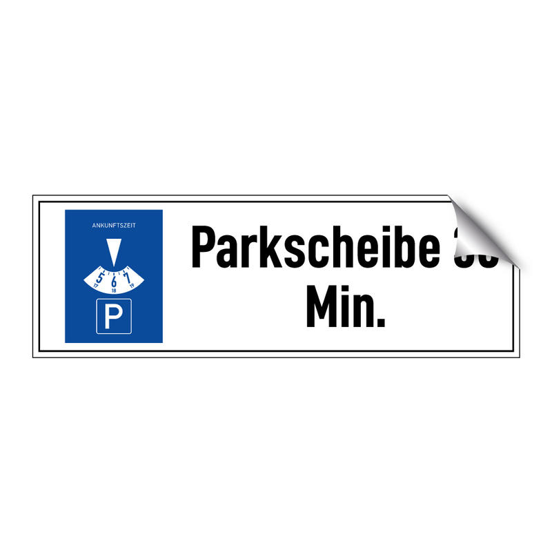 Parkscheibe 30 Min.