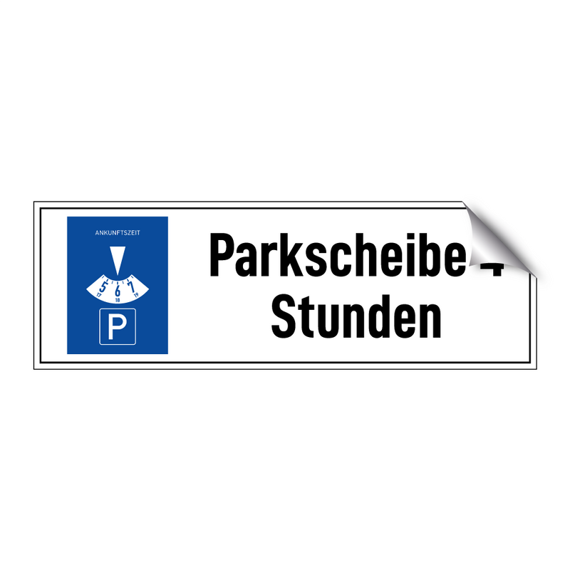 Parkscheibe 4 Stunden
