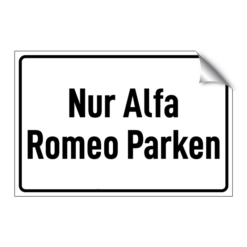 Nur Alfa Romeo Parken