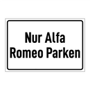 Nur Alfa Romeo Parken