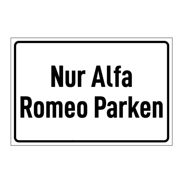 Nur Alfa Romeo Parken