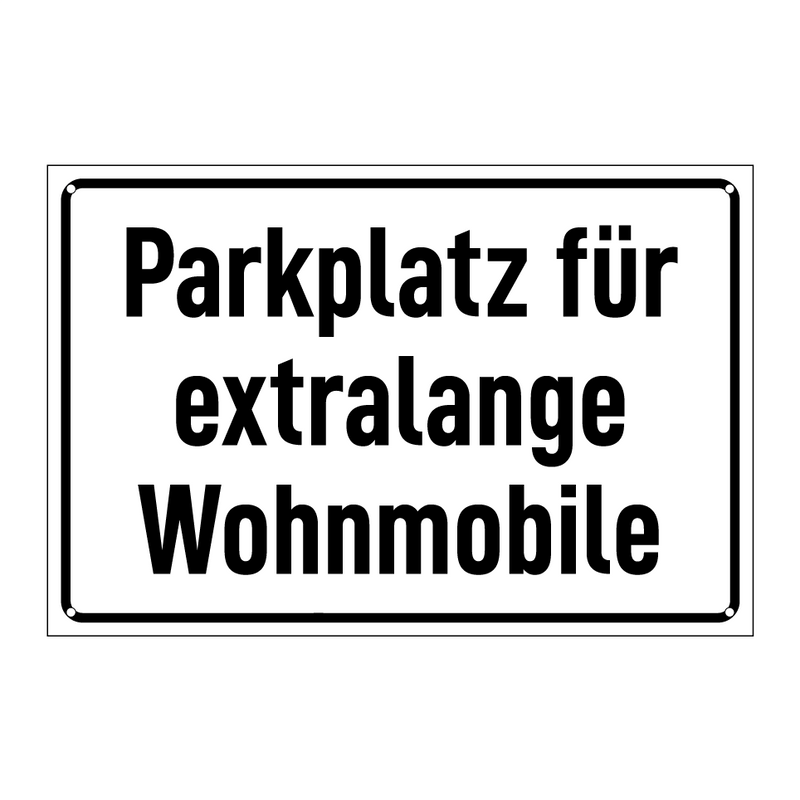Parkplatz für extralange Wohnmobile
