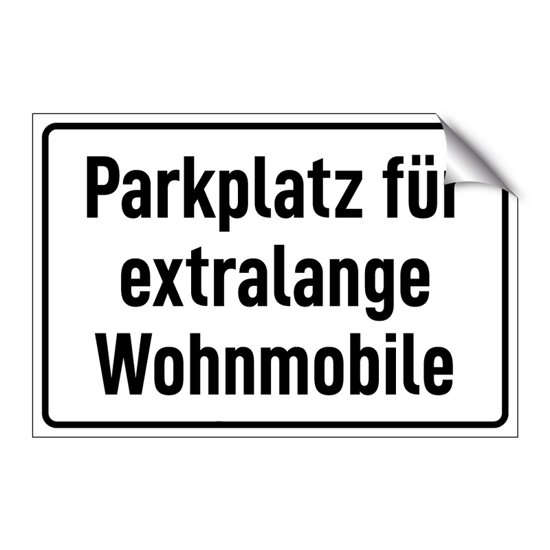 Parkplatz für extralange Wohnmobile