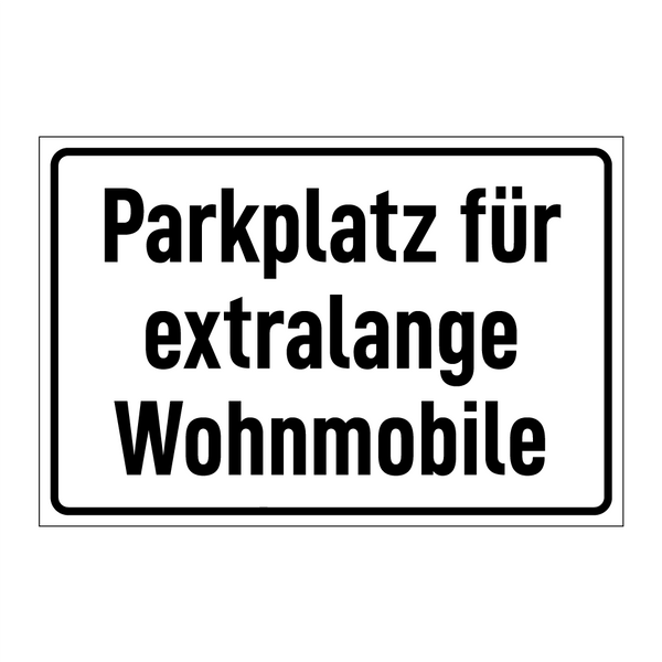 Parkplatz für extralange Wohnmobile