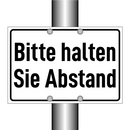 Bitte halten Sie Abstand