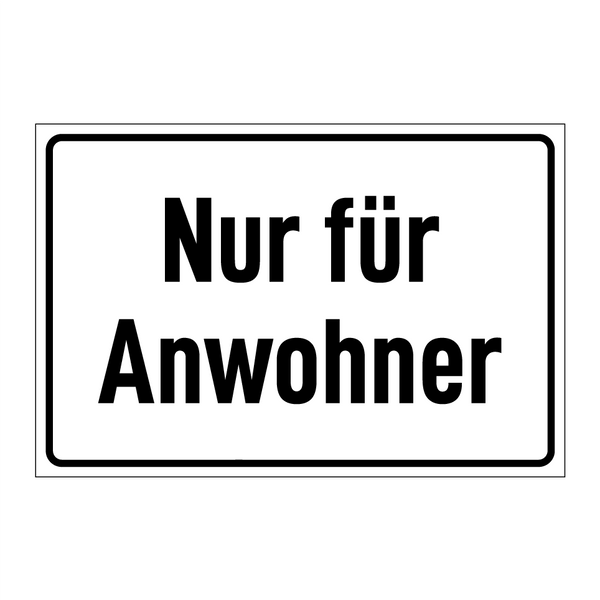 Nur für Anwohner