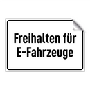 Freihalten für E-Fahrzeuge