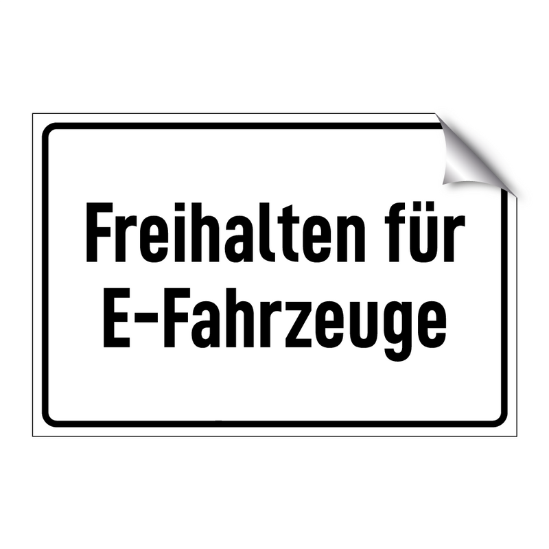 Freihalten für E-Fahrzeuge