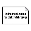 Ladeanschluss nur für Elektrofahrzeuge